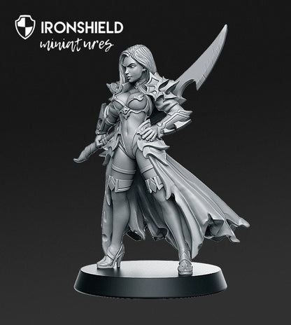 Dalila - Swordswoman Badass Warrior Girl mini for dnd figure print 3d 12k miniature miniatures Gift Idea | Dungeons and Dragons | Tabletop