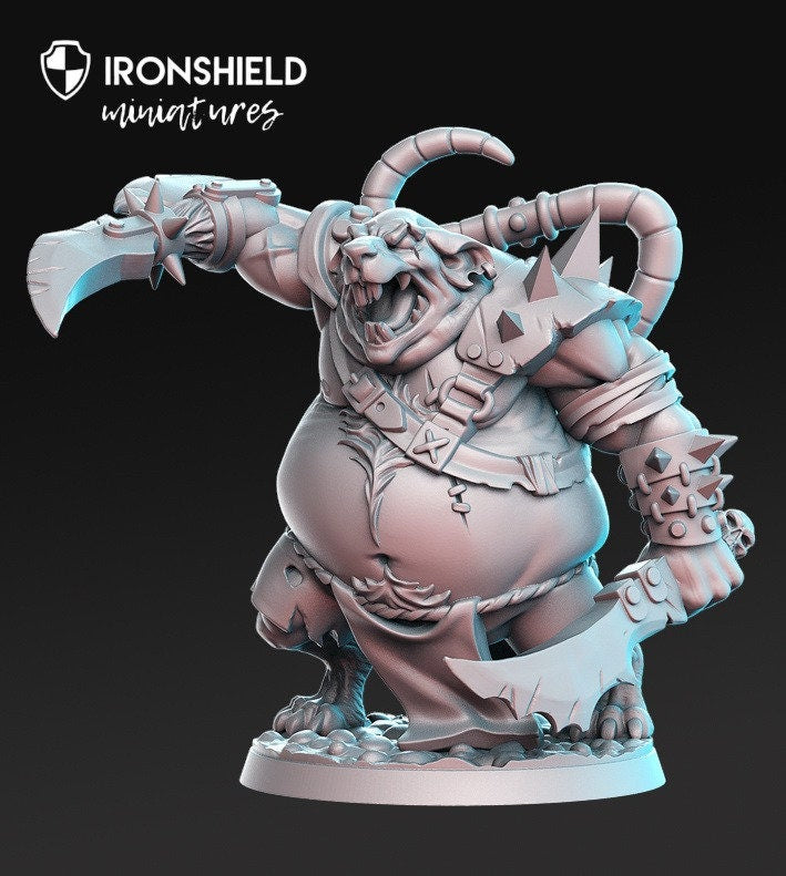 Dashbag - Rat ogre brutal butcher killer mini for dnd figure print 3d 12k miniature miniatures Gift Idea | Dungeons and Dragons | Tabletop