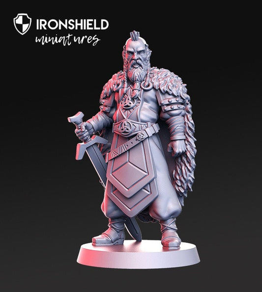 Esben- Viking warrior with sword fighter mini for dnd figure print 3d 12k miniature miniatures Gift Idea | Dungeons and Dragons | Tabletop