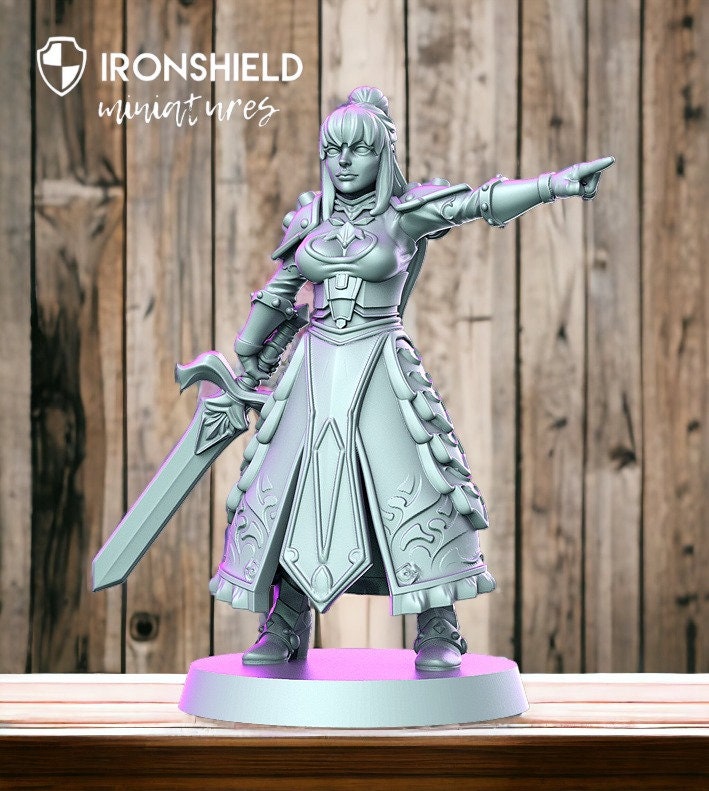 Fate - Female knight Girl Armed Warrior mini for dnd figure print 3d 12k miniature miniatures Gift Idea | Dungeons and Dragons | Tabletop