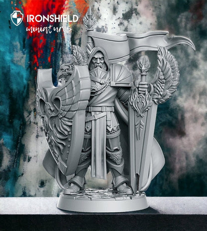 Grimvald - Lord Paladin saint protector mini for dnd figure print 3d 12k miniature miniatures Gift Idea | Dungeons and Dragons | Tabletop