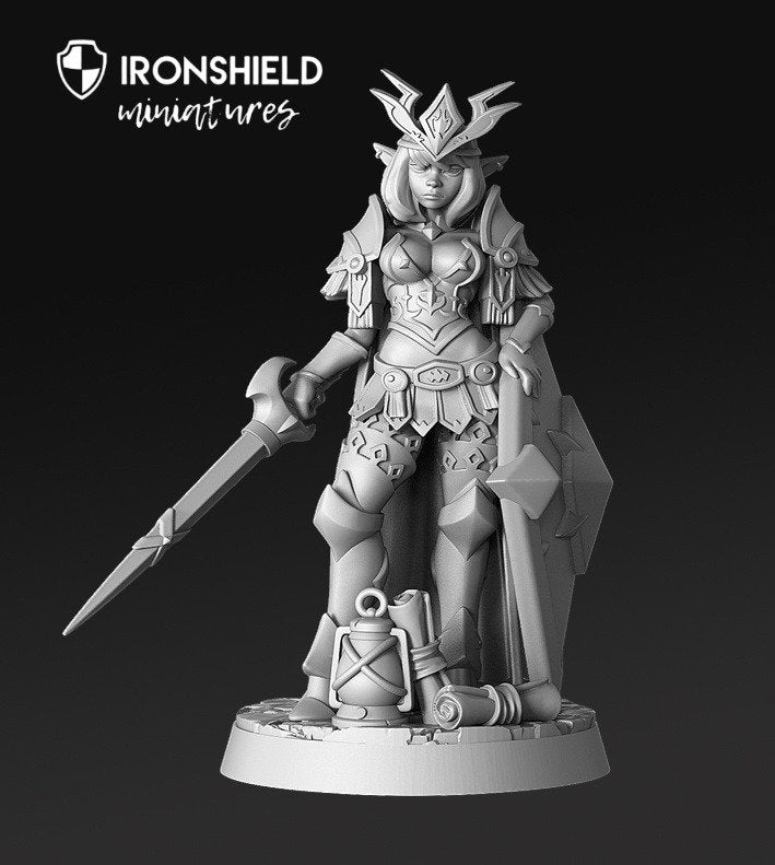 Iletia- Elven Warrior Princess Warrior mini for dnd figure print 3d 12k miniature miniatures Gift Idea | Dungeons and Dragons | Tabletop