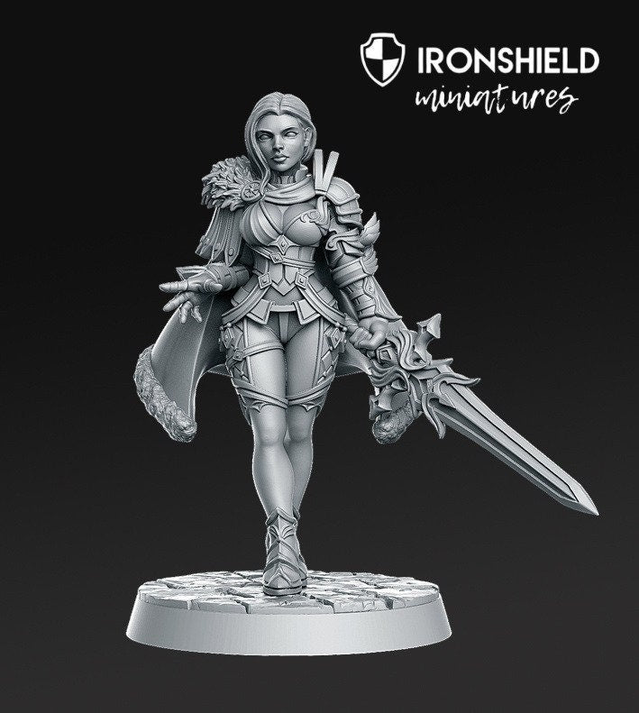 Leanne - Warrior Princess Swords Woman mini for dnd figure print 3d 12k miniature miniatures Gift Idea | Dungeons and Dragons | Tabletop