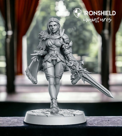 Leanne - Warrior Princess Swords Woman mini for dnd figure print 3d 12k miniature miniatures Gift Idea | Dungeons and Dragons | Tabletop