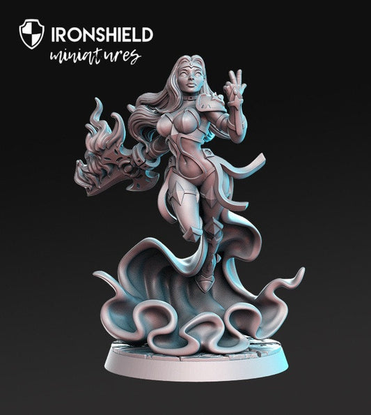 Levita - Female Arcane Wizard Mage Spell mini for dnd figure print 3d 12k miniature miniatures Gift Idea | Dungeons and Dragons | Tabletop