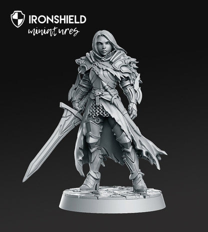 Lydia, the Lioness - Swordswoman Warrior mini for dnd figure print 3d 12k miniature miniatures Gift Idea | Dungeons and Dragons | Tabletop