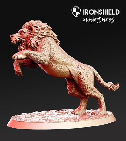 Raios- Lion Gladiator Wild Animal mini for dnd figure print 3d 12k miniature miniatures Gift Idea | Dungeons and Dragons | Tabletop