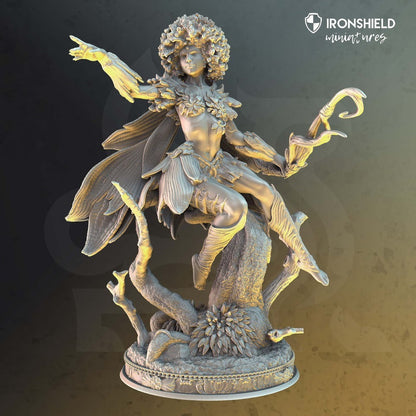 Forest Dryad - Elenil Figure + Base print 3d 12k miniature Gift Idea | Dungeons & Dragons | Tabletop | DM Stash