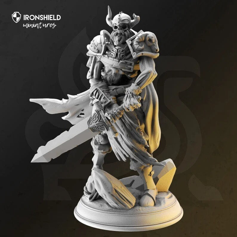 Draugr Undead Warrior Figure + Base print 3d 12k miniature Gift Idea | Dungeons & Dragons | Tabletop | DM Stash