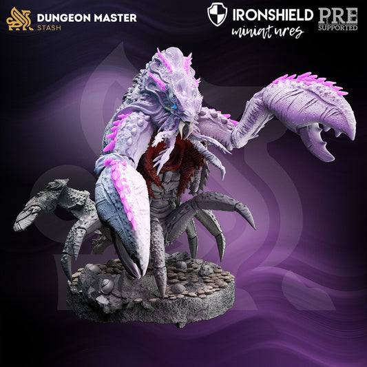 Ardolinth Hardshell - Crustacean Abomination Figure + Base print 3d 12k miniature Gift Idea | Dungeons & Dragons | Tabletop | DM Stash