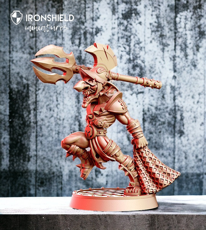 Trizak  Goblin Gladiator Killer Spear Warrior mini for dnd figure print 3d 12k miniature miniatures Gift Idea Dungeons and Dragons Tabletop