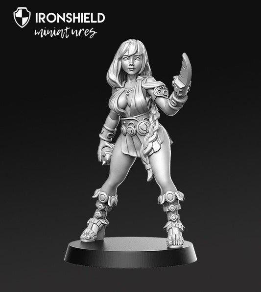 Artemisa - Female Warrior Woman Fighter mini for dnd figure print 3d miniature miniatures | Gift Idea | Dungeons and Dragons | Tabletop