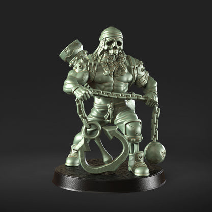 Old Timy Deep Water Pirate Skeleton Monster Figure + Base print 3d 12k miniature Gift Idea | Dungeons & Dragons | Tabletop | RN EStudio