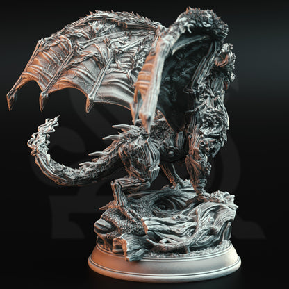 GIANT Figure - Ancient Fey Dragon - Underthwyn with base 100mm print 3d 12k miniature Gift Idea mini Dungeons & Dragons Tabletop | DM Stash