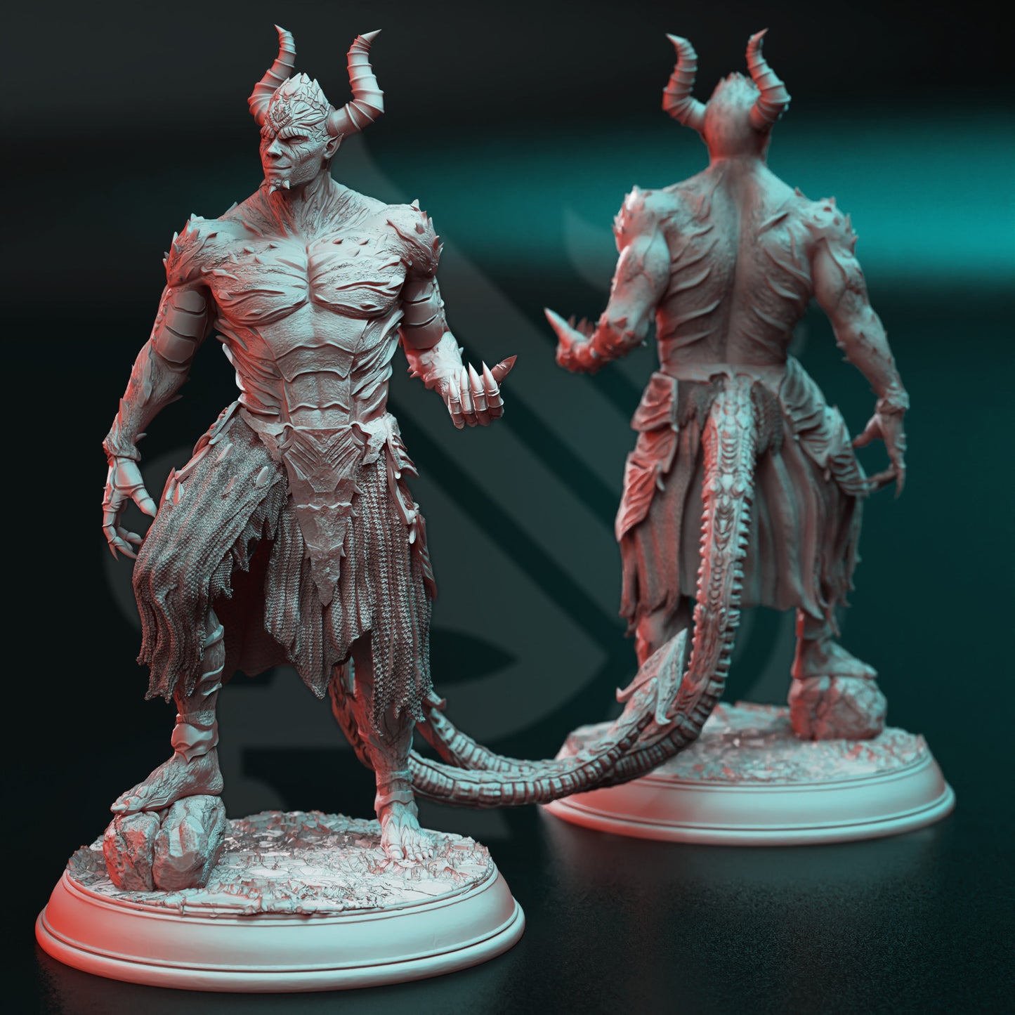 Tiefling Devil Servants Pack  The Converted (3 Variants) Figure + Base print 3d 12k miniature Gift Idea Dungeons & Dragons Tabletop DM Stash