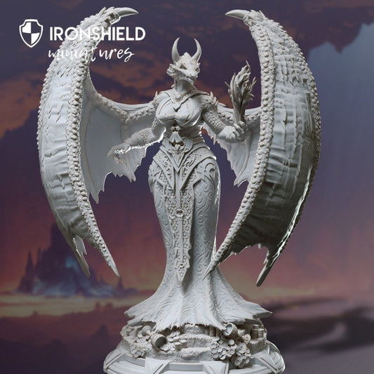 Dragon Warlock - Tharvaya Warrior Figure + Base print 3d 12k miniature Gift Idea mini |Dungeons & Dragons | Tabletop | DM Stash