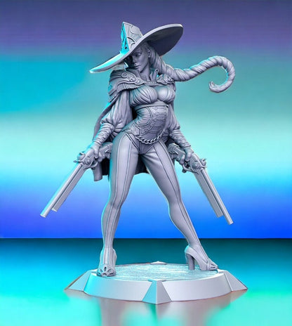Inna -woman with guns cowgirl for dnd figure print 3d miniature miniatures | Gift Idea | Dungeons and Dragons | Tabletop | RN Estudio