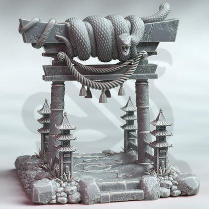 Japanese Shinto - Yomikage no Jinja Environment 12k Figure + base print 3d miniature Gift Idea mini |Dungeons & Dragons | Tabletop  DM Stash