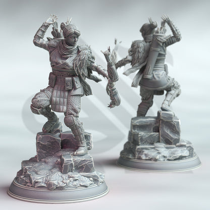 Sora Takashi - Samurai of the Falcon Archer 12k Figure + base print 3d miniature Gift Idea mini |Dungeons & Dragons | Tabletop | DM Stash