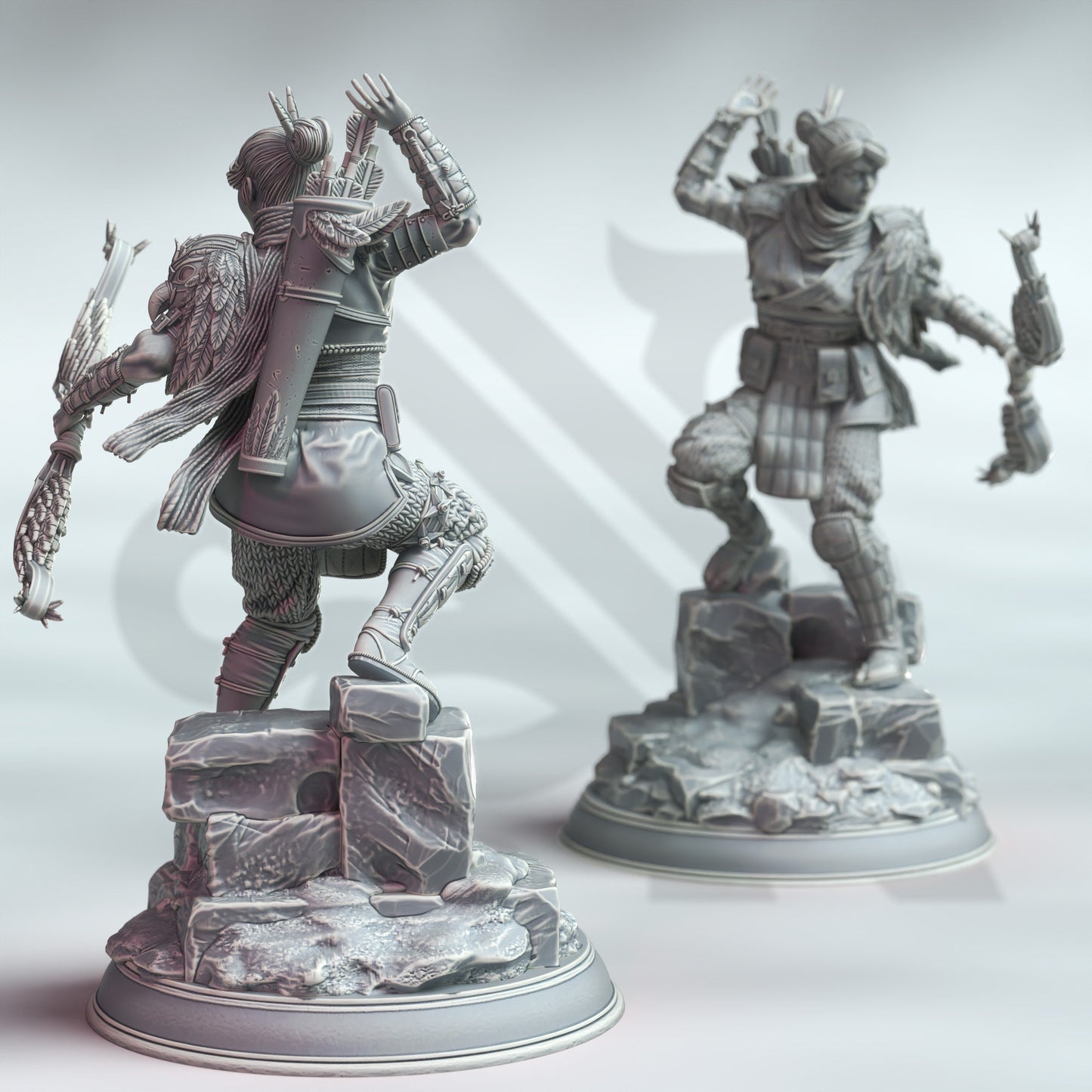 Sora Takashi - Samurai of the Falcon Archer 12k Figure + base print 3d miniature Gift Idea mini |Dungeons & Dragons | Tabletop | DM Stash