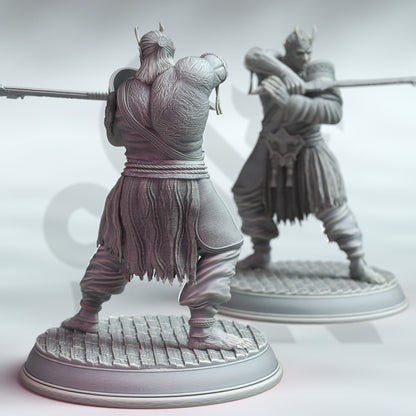 BUNDLE - Oni Onslaughter Trio Samurai Demon 12k Figure + base print 3d RPG miniature Gift Idea mini | Dungeons & Dragons | Tabletop DM Stash