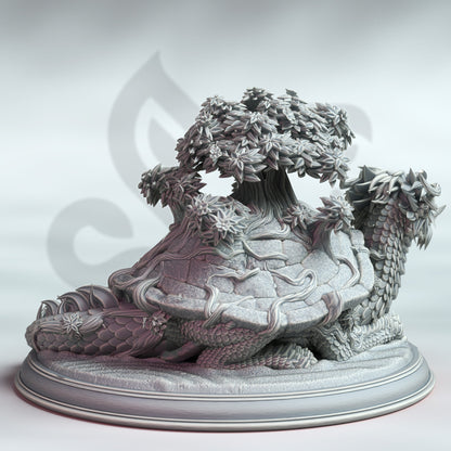 Higashi no Ryuukame - GIANT Eastern Dragon Turtle 12k Figure + Base Print 3D RPG Miniature Gift Idea mini | Dungeons & Dragons | DM Stash