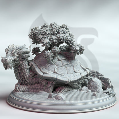 Higashi no Ryuukame - GIANT Eastern Dragon Turtle 12k Figure + Base Print 3D RPG Miniature Gift Idea mini | Dungeons & Dragons | DM Stash