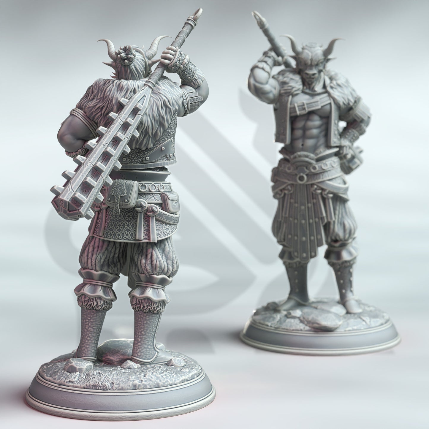 Daisuke Ushio - Samurai of the Ox Minotaur Figure 12k + Base Print 3D RPG Miniature Gift Idea mini | Dungeons & Dragons | Tabletop |DM Stash