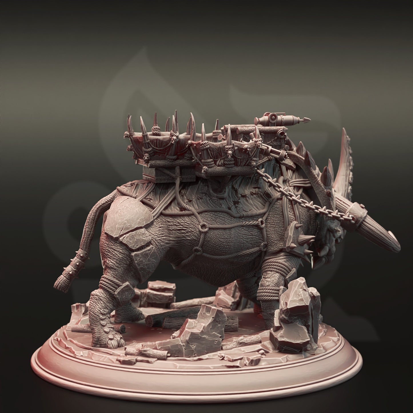 Goragora - Great Orcish War Beast GIANT Figure 12k + Base Print 3D RPG Miniature Gift Idea mini | Dungeons & Dragons | Tabletop | DM Stash