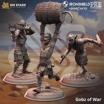 Goblin War Squad - Gore Boiz Figure 12k + Base Print 3D RPG Miniature Gift Idea mini | Dungeons & Dragons | Tabletop | DM Stash