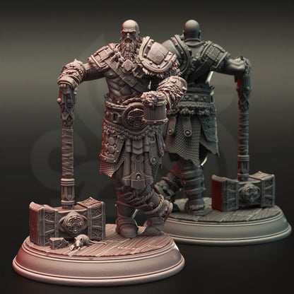 Berserker Barbarian Froth the Belligerent Figure 12k + Base Print 3D RPG Miniature Gift Idea mini | Dungeons & Dragons | Tabletop | DM Stash