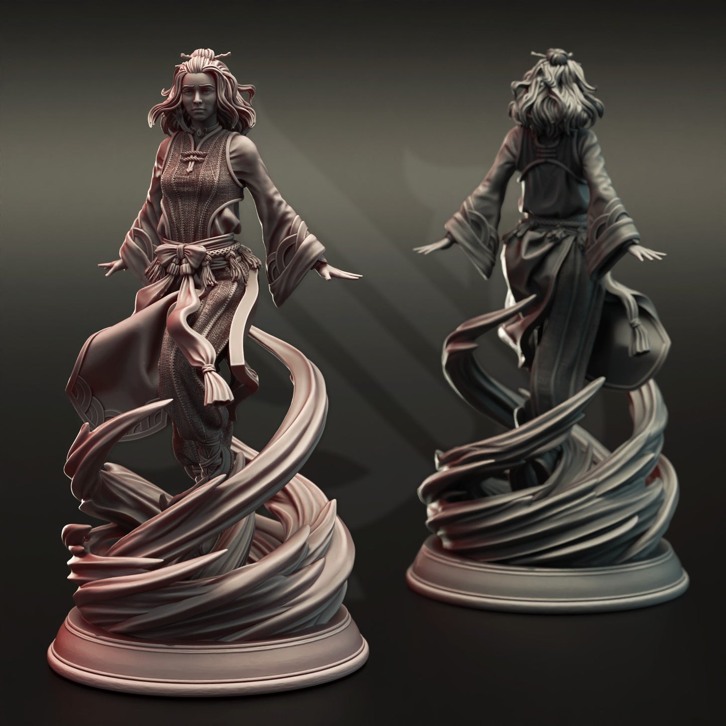 Air Genasi Aeromancer - Avia Shun Figure 12k + Base Print 3D RPG Miniature Gift Idea mini | Dungeons & Dragons | Tabletop | DM Stash