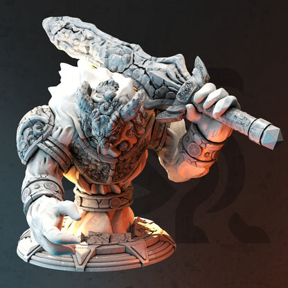 Lava Lord - Sorngaar the Cindering Large Figure + Base print 3d 12k dnd miniature Gift Idea mini | Dungeons & Dragons | Tabletop | DM Stash