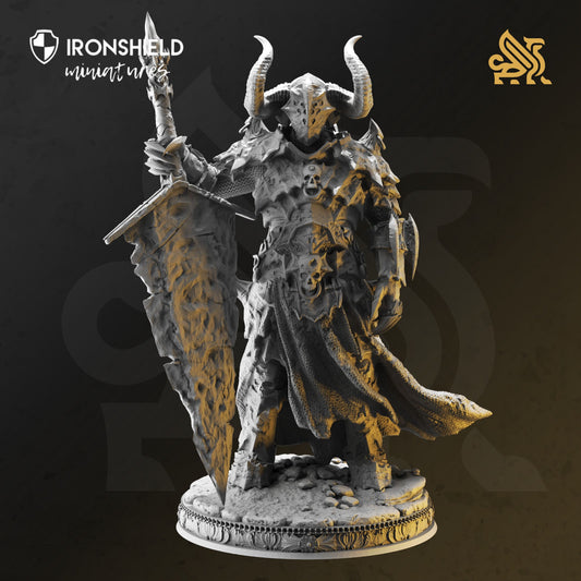 Death Knight - Morian Fairhair Figure + Base print 3d 12k dnd miniature Gift Idea mini |Dungeons & Dragons | Tabletop | DM Stash