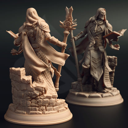 Warforged Wizard - Sintrius Gulch Figure 12k + Base Print 3D RPG Miniature Gift Idea mini | Dungeons & Dragons | Tabletop | DM Stash