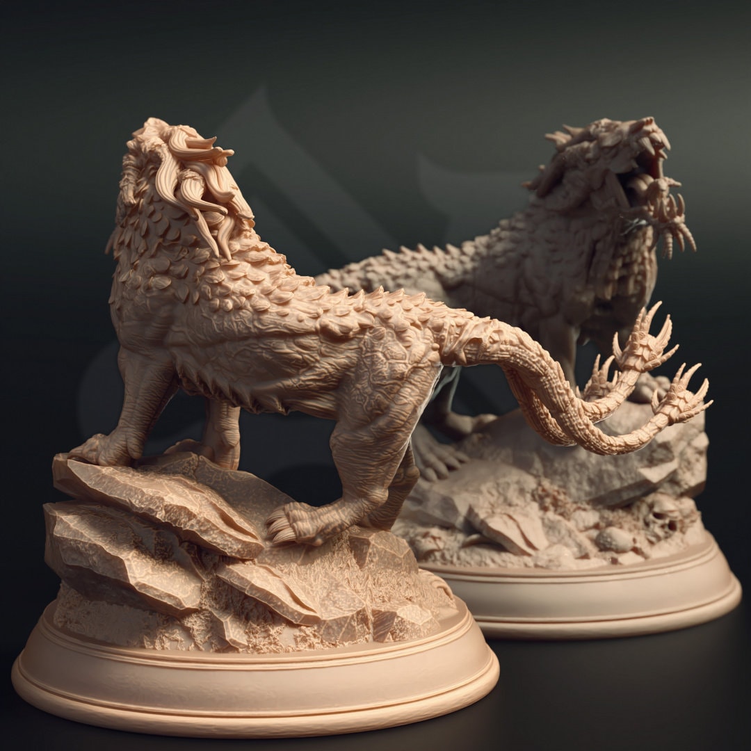 Godless Panther - Estranith Big Figure + Base (50mm) print 3d 12k miniature Gift Idea | Dungeons & Dragons | Tabletop | DM Stash