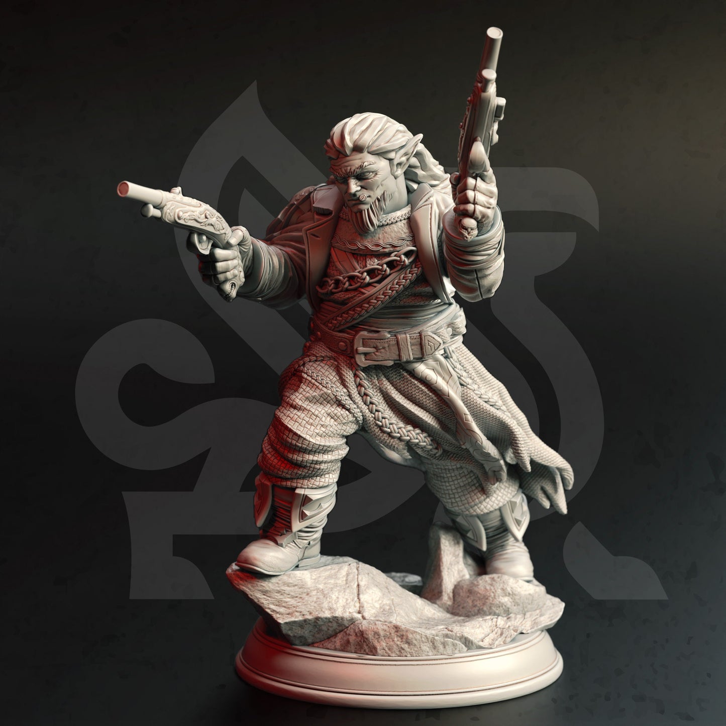 Halfling Gunslinger Dwarfy Elf - Rasmon Figure 12k + Base Print 3D RPG Miniature Gift Idea mini | Dungeons & Dragons | Tabletop | DM Stash