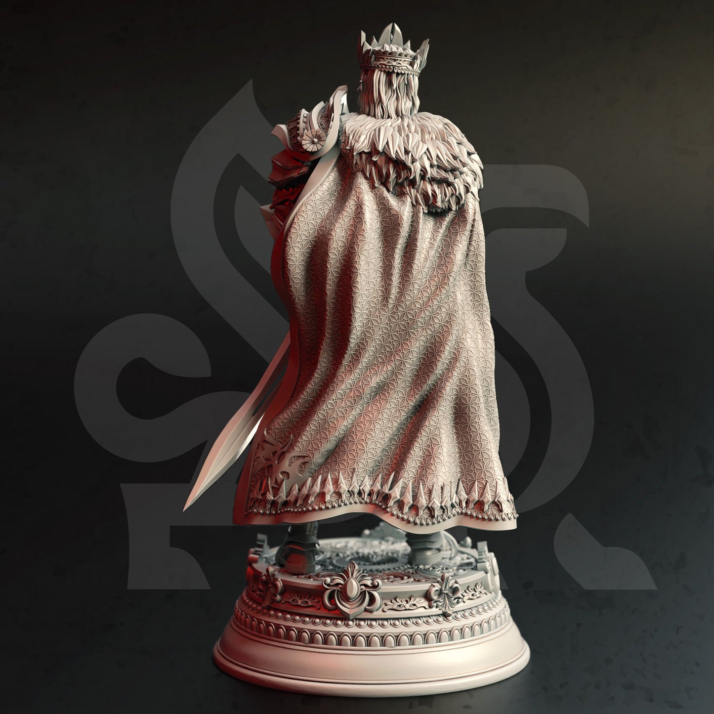 Human Warrior King - King Trendium Figure 12k + Base Print 3D RPG Miniature Gift Idea mini | Dungeons & Dragons | Tabletop | DM Stash