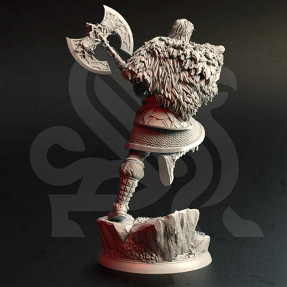 Viking Barbarian King - King Hjolmir Figure 12k + Base Print 3D RPG Miniature Gift Idea mini | Dungeons & Dragons | Tabletop | DM Stash