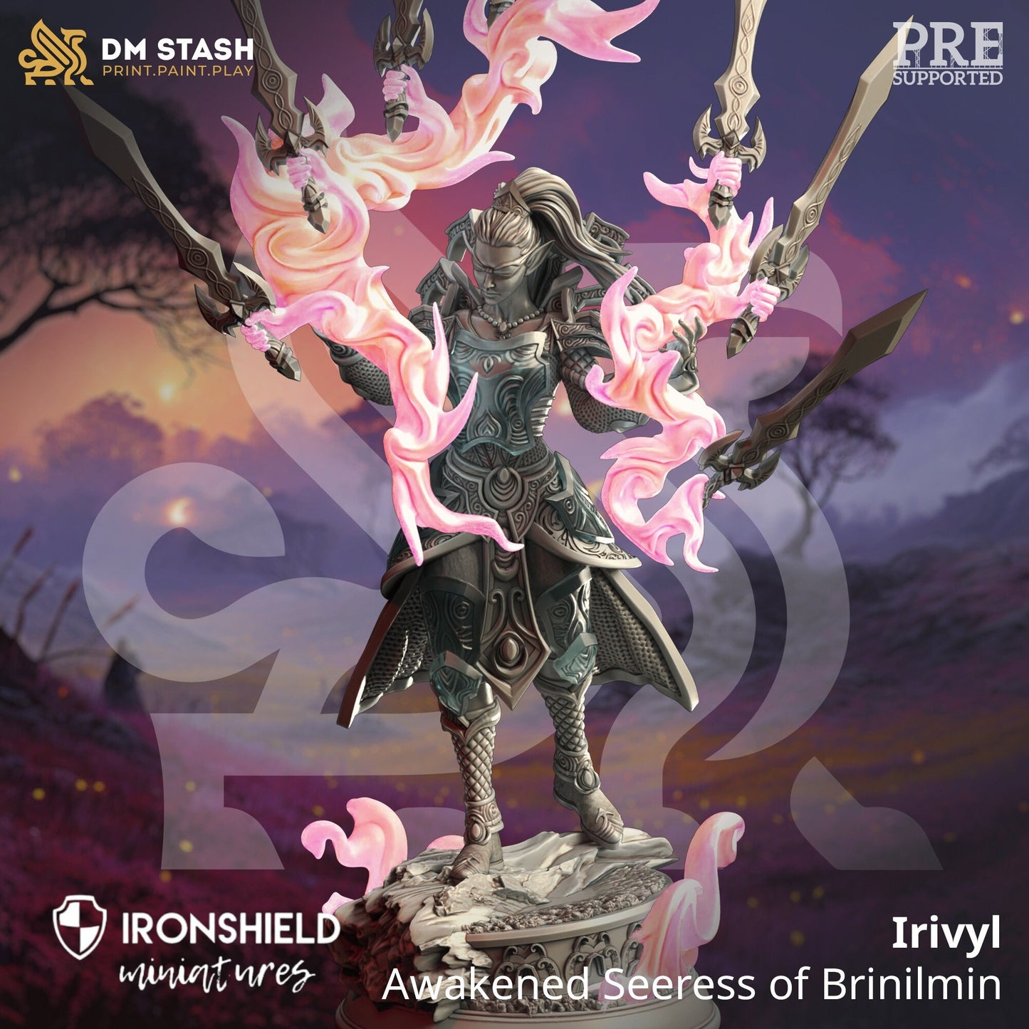 High Elf Blind Sorcereress - Irivyl Figure 12k + Base Print 3D RPG Miniature Gift Idea mini | Dungeons & Dragons | Tabletop | DM Stash