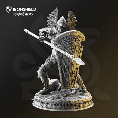 Guardian Worrior Shieldsman - Eridius Falx Figure + Base print 3d 12k miniature Gift Idea | Dungeons & Dragons | Tabletop | DM Stash