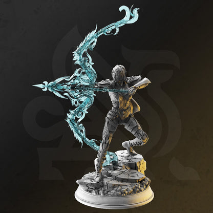 High Elf Arcane Archer - Eldiara Figure + Base print 3d 12k miniature Gift Idea | Dungeons & Dragons | Tabletop | DM Stash