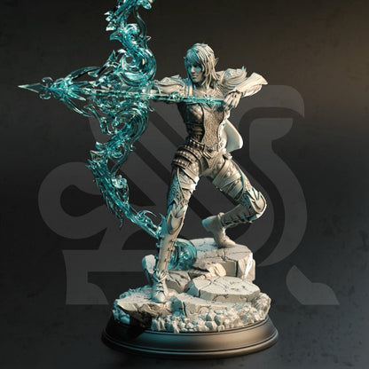 High Elf Arcane Archer - Eldiara Figure + Base print 3d 12k miniature Gift Idea | Dungeons & Dragons | Tabletop | DM Stash