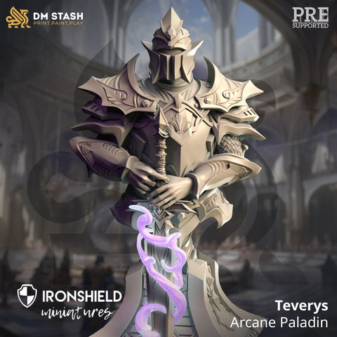 BUST Arcane Paladin - Teverys - 120mm tall - figure print 3d 12k miniature Idea de Regalo | Dungeons and Dragons |Juego de Mesa DM Stash