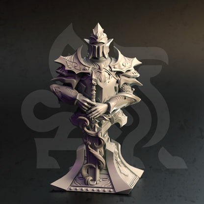 BUST Arcane Paladin - Teverys - 120mm tall - figure print 3d 12k miniature Gift Idea | Dungeons and Dragons |Tabletop DM Stash