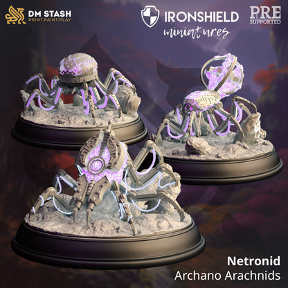 Arcane Spiders - Netronids (3 versions) Figure 12k + Base Print 3D RPG Miniature Gift Idea mini | Dungeons & Dragons | Tabletop | DM Stash