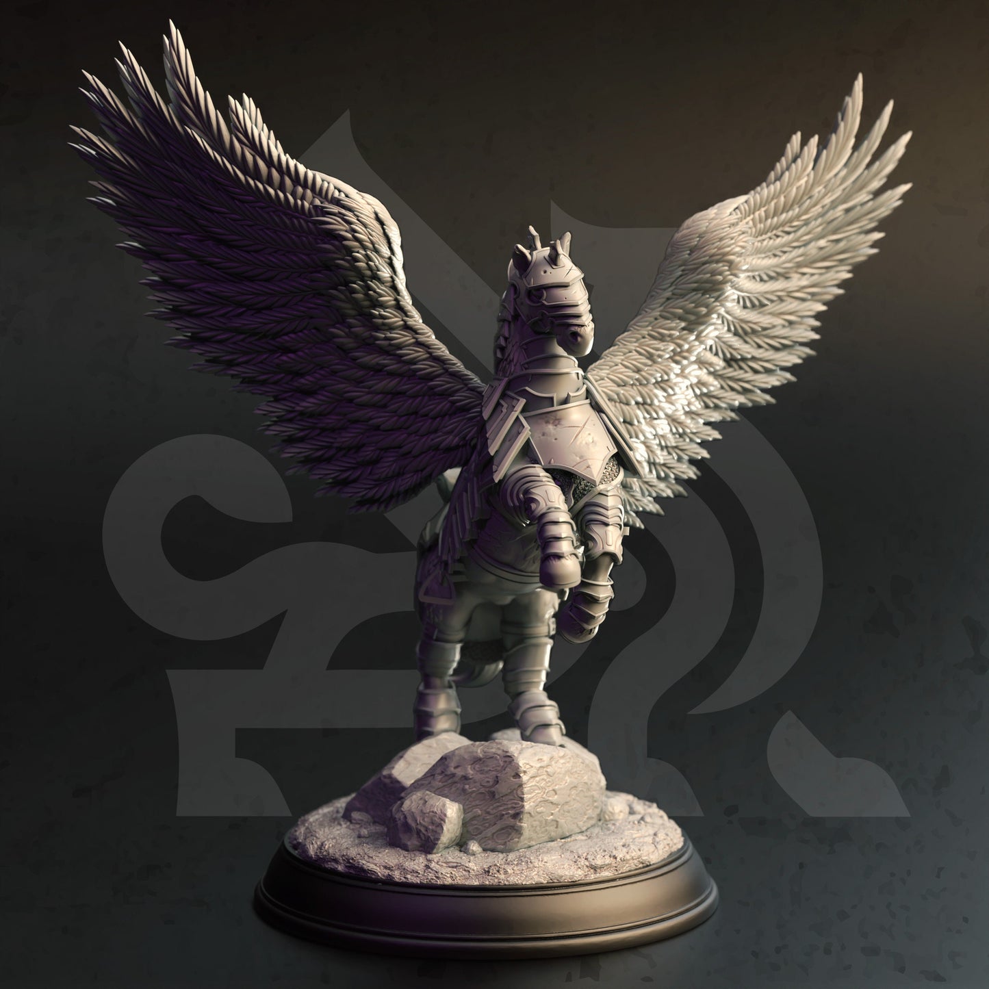 Elite Pegasus - Myreni Figure 12k + Base Print 3D RPG Miniature Gift Idea mini | Dungeons & Dragons | Tabletop | DM Stash