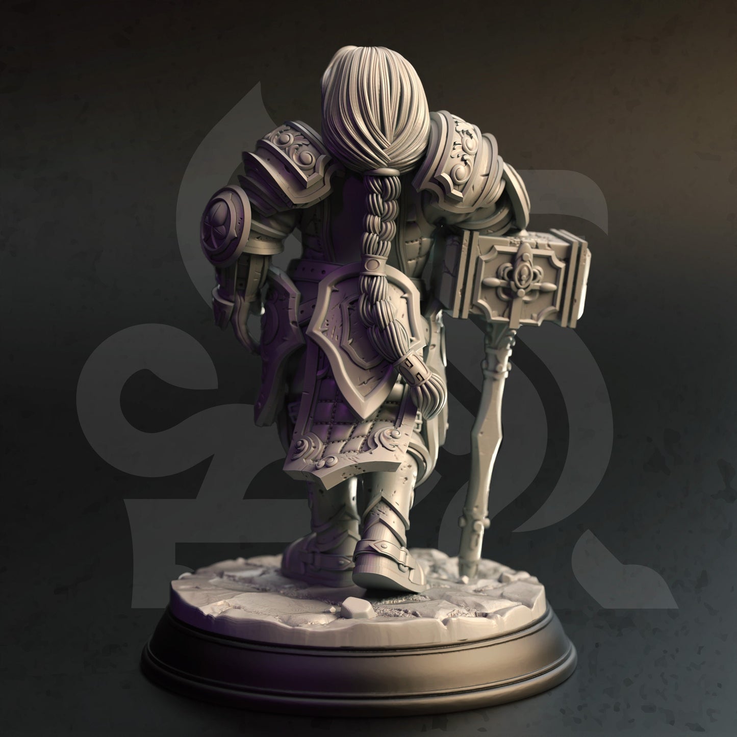 Dwarf Conquest Paladin - Enira Figure 12k + Base Print 3D RPG Miniature Gift Idea mini | Dungeons & Dragons | Tabletop | DM Stash