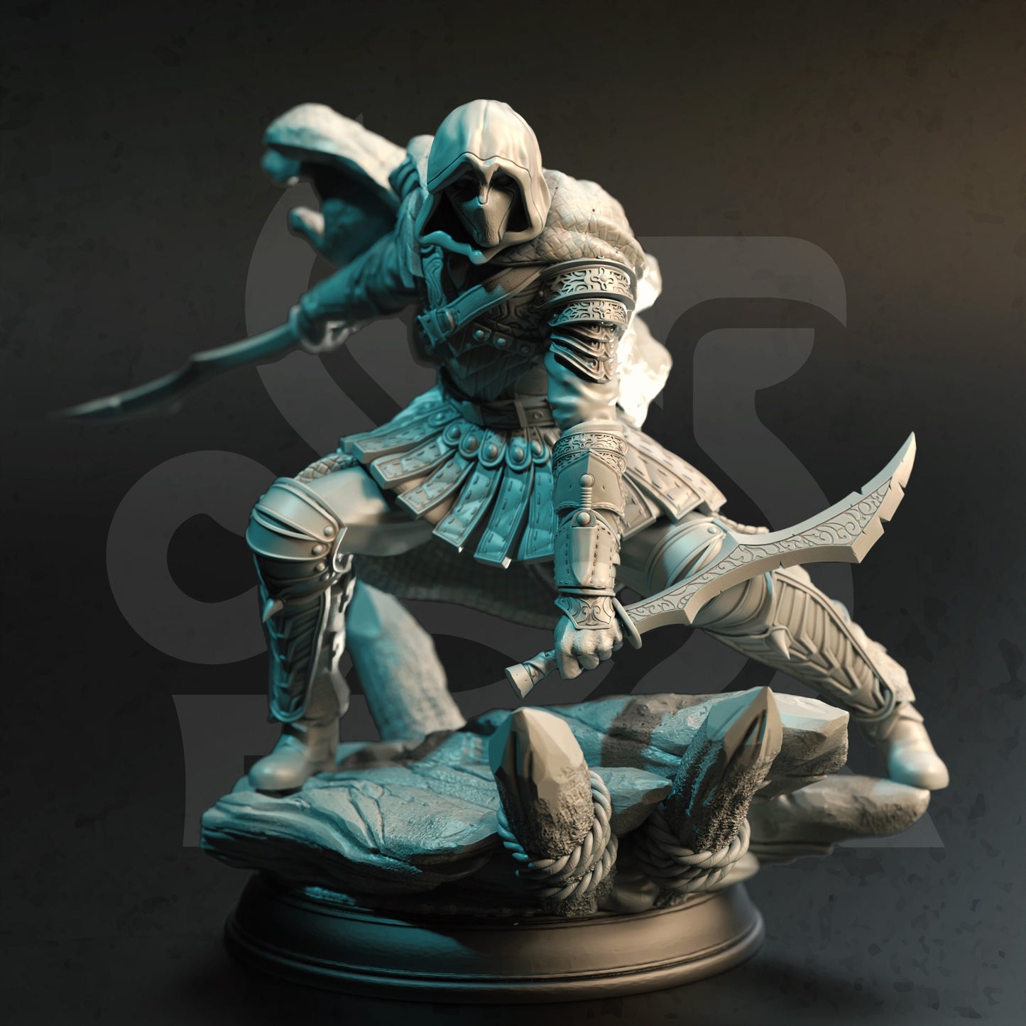 Master Assassin Rogue - Serran Figure 12k + Base Print 3D RPG Miniature Gift Idea mini | Dungeons & Dragons | Tabletop | DM Stash