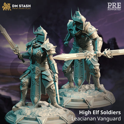 High Elven Vanguards Bundle (2) Figure 12k + Base Print 3D RPG Miniature Gift Idea mini | Dungeons & Dragons | Tabletop | DM Stash